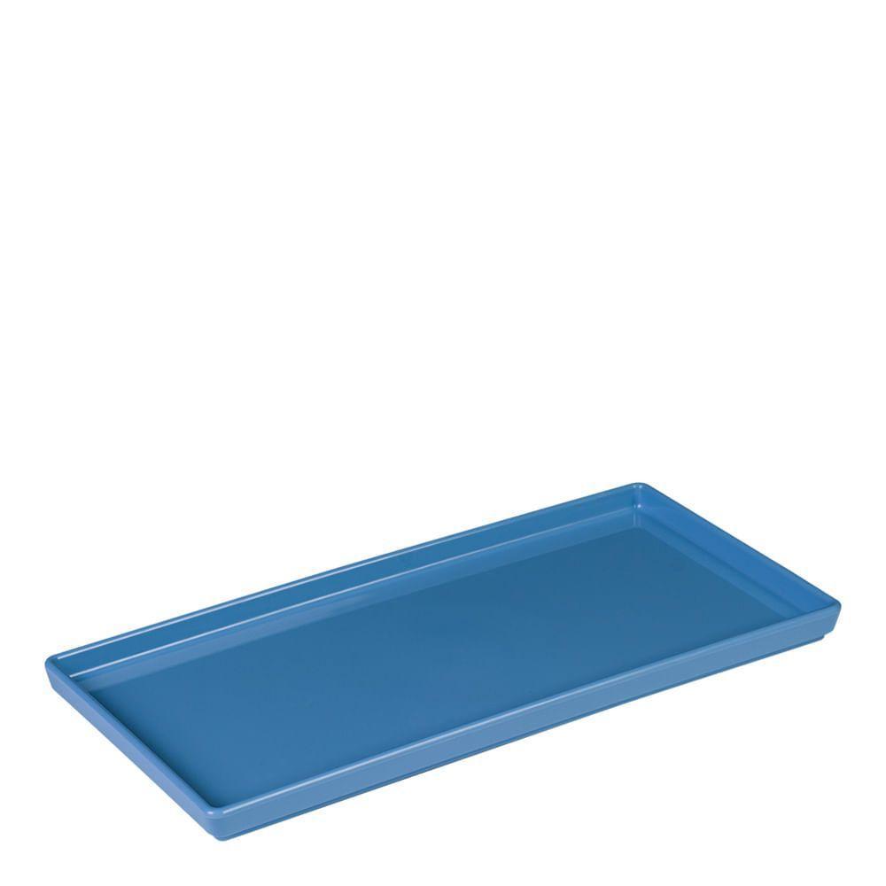 Prato Square Retangular 13,5x27 Azul Em Polipropileno Linha Tendência Vem - 1
