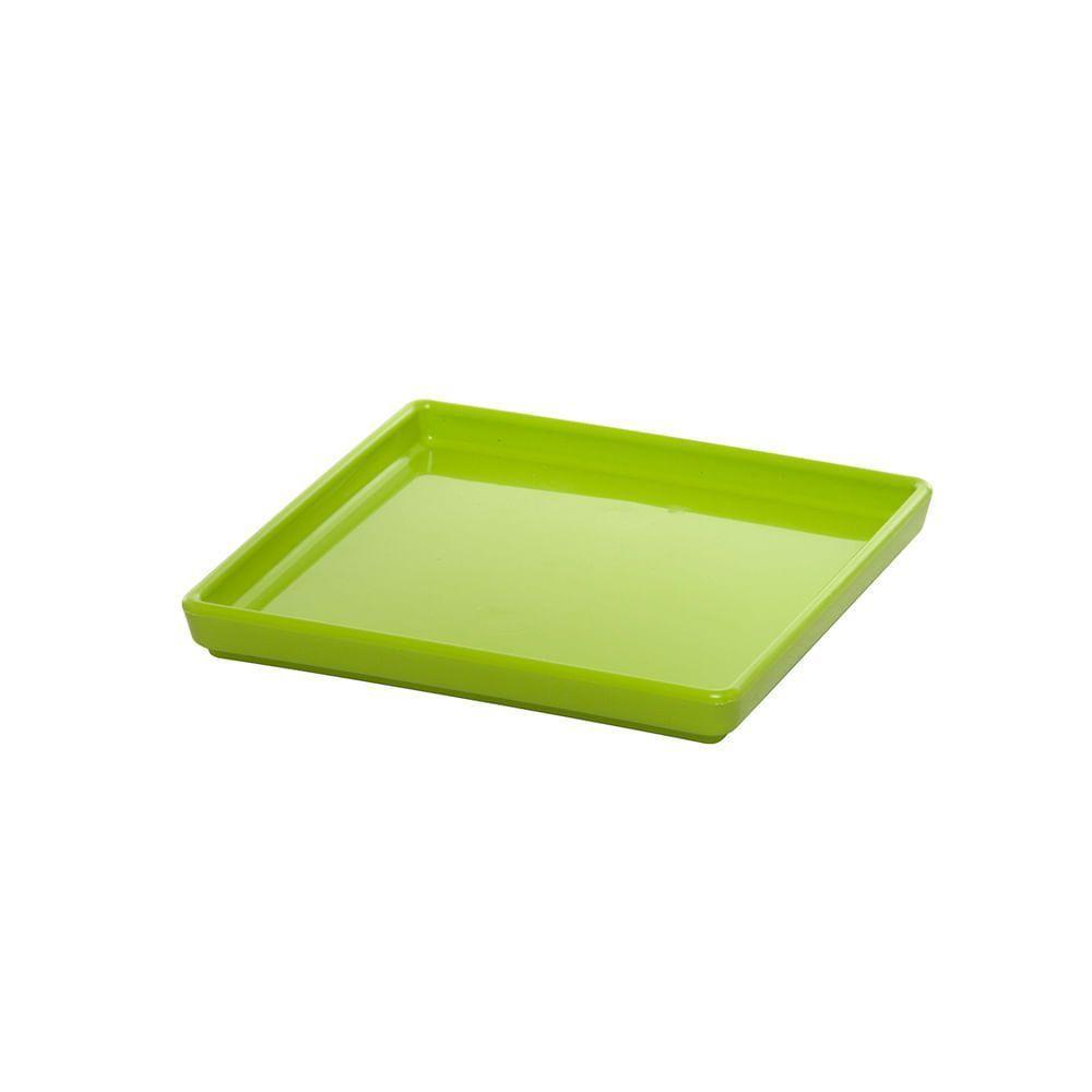 Prato Square Quadrado 13,5x13,5 Verde Em Polipropileno Linha Tropical Vem - 1
