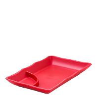 Prato Para Sushi Retangular 11,5x19,5 Vermelho Em Polipropileno Linha Tropical Vem - 1