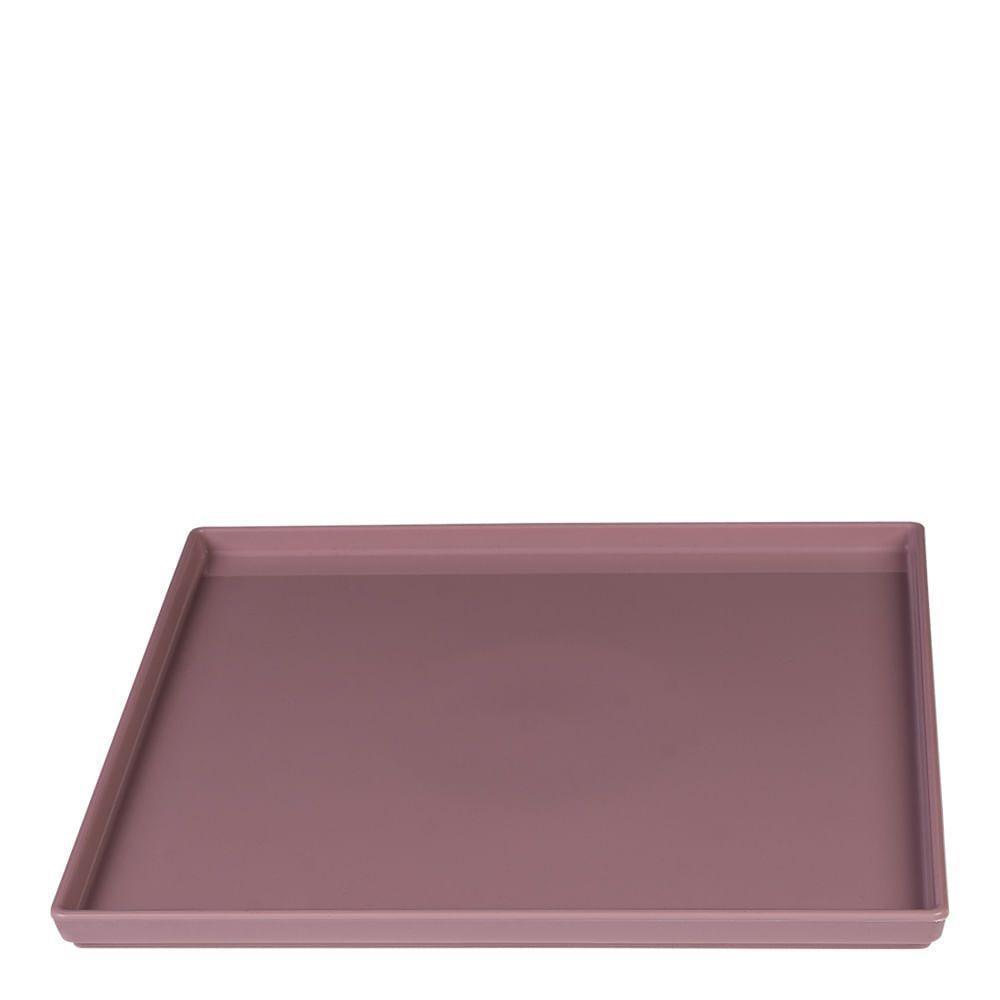 Prato Square Quadrado 27x27 Rosé Em Polipropileno Linha Tendência Vem - 1