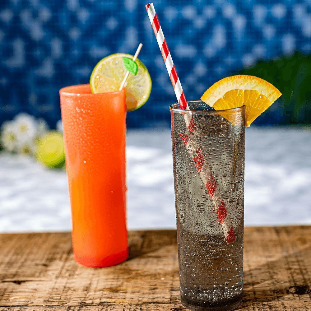 Copo Long Drink Slim 300ml Verde Em Polipropileno Linha Tendência Vem - 2