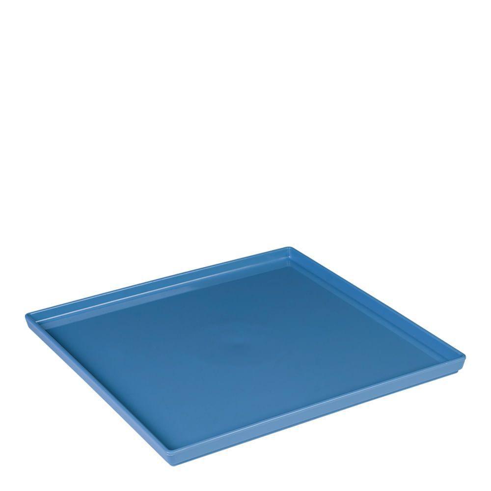 Prato Square Quadrado 27x27 Azul Em Polipropileno Linha Tendência Vem - 8