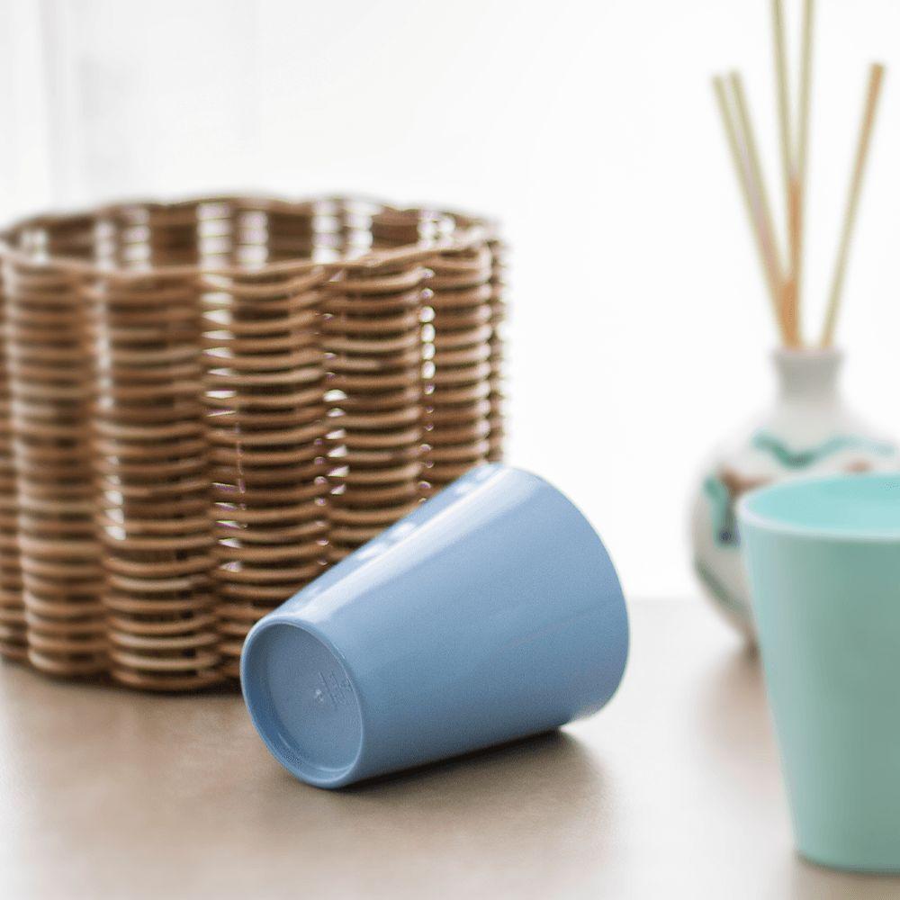 Copo Fresc Redondo 350ml Azul Em Polipropileno Linha Tendência Vem - 6