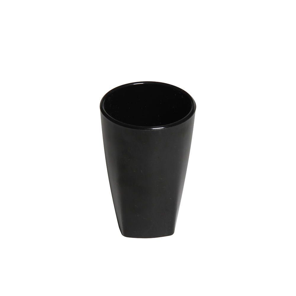 Copo Dolce Redondo 80ml Preto Em Policarbonato Linha Profissional Cook Vem - 1