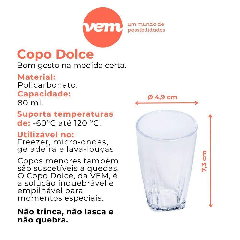 Copo Dolce Redondo 80ml Preto Em Policarbonato Linha Profissional Cook Vem - 7