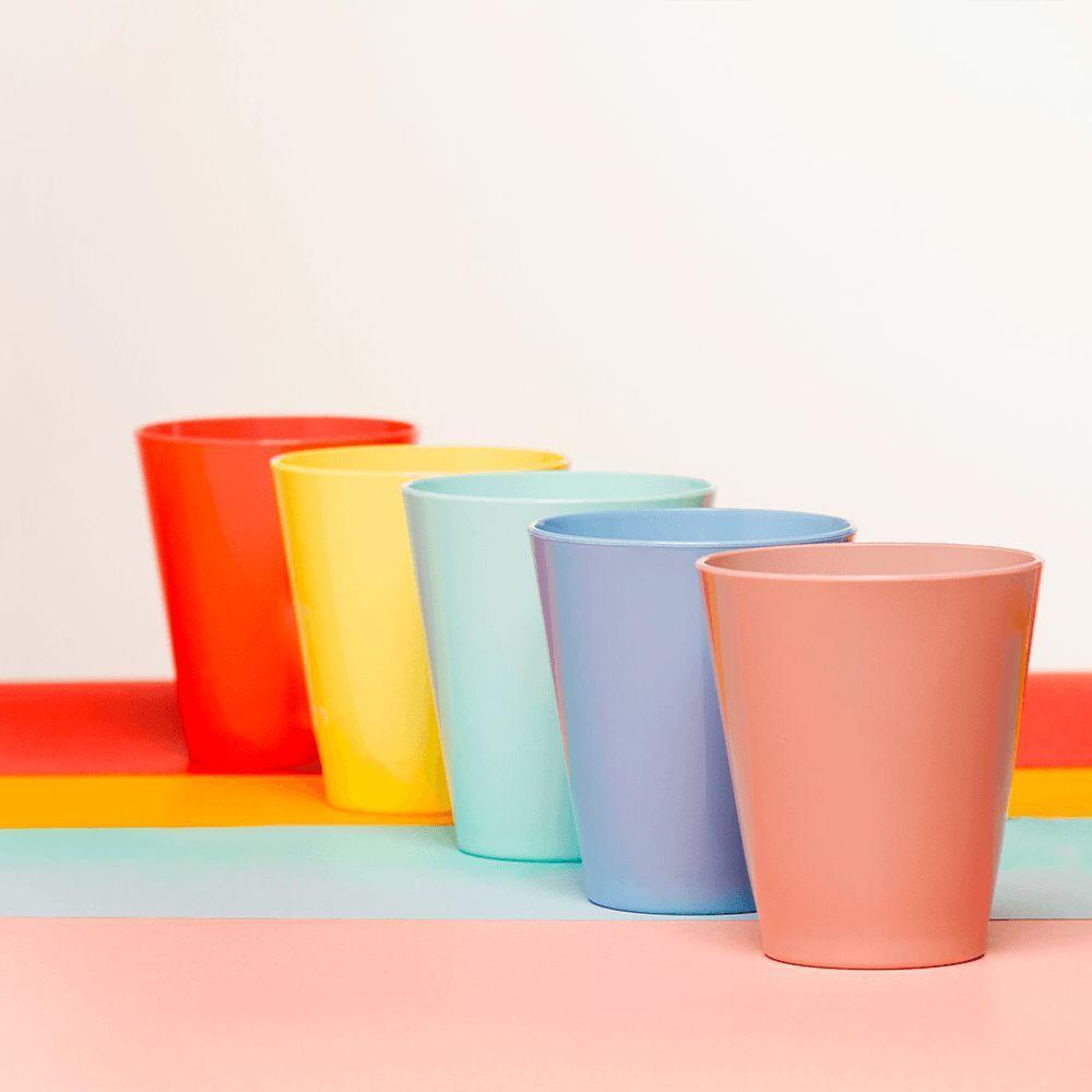 Copo Fresc Redondo 350ml Coral Em Policarbonato Linha Tendência Vem - 8