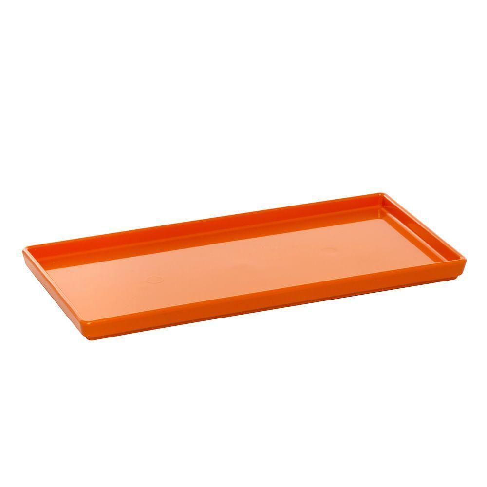 Prato Square Retangular 13,5x27 Laranja Em Polipropileno Linha Tropical Vem - 1