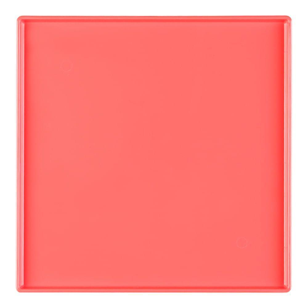 Prato Square Quadrado 27x27 Coral Em Polipropileno Linha Tendência Vem - 7