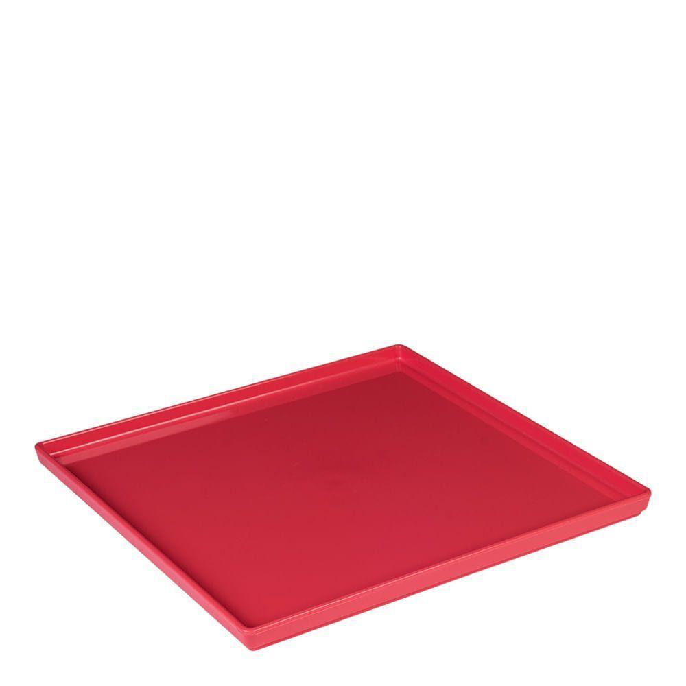 Prato Square Quadrado 27x27 Coral Em Polipropileno Linha Tendência Vem - 9