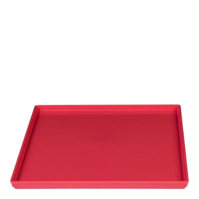 Prato Square Quadrado 27x27 Coral Em Polipropileno Linha Tendência Vem