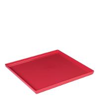 Prato Square Quadrado 27x27 Coral Em Polipropileno Linha Tendência Vem - 9