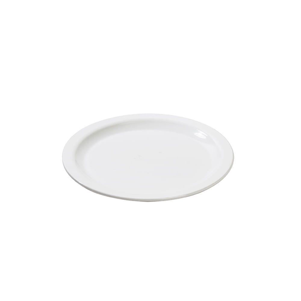 Prato Elegance Raso Redondo 19cm Branco Em Polipropileno Linha Tropical Vem - 1