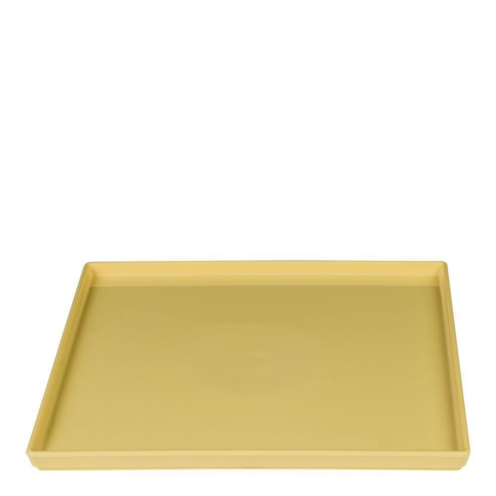 Prato Square Quadrado 27x27 Amarelo Claro Em Polipropileno Linha Tendência Vem - 1