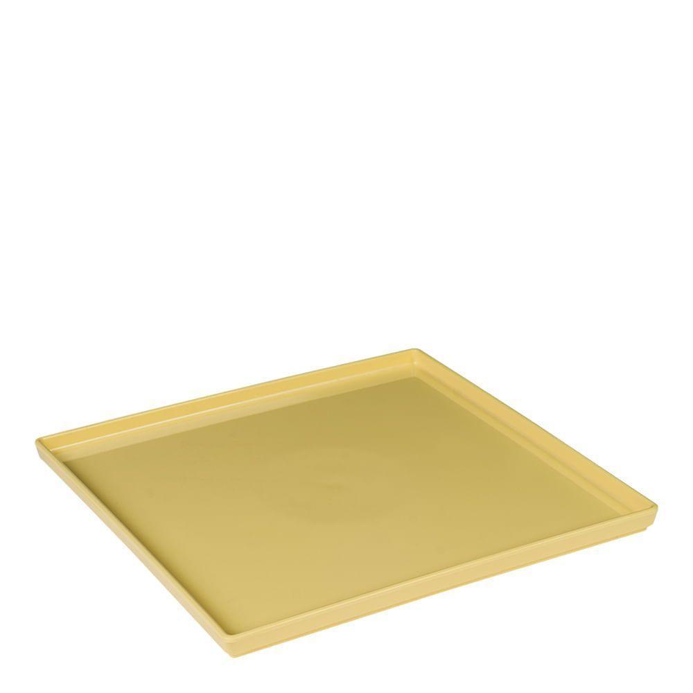 Prato Square Quadrado 27x27 Amarelo Claro Em Polipropileno Linha Tendência Vem - 7