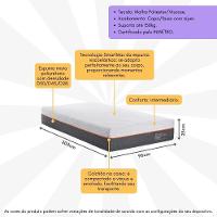 Colchão Solteirão Bed In A Box Enjoy Smartmax 96x203cm Espuma Mista Inducol Cr449b Branco/cinza Branco/cinza - 3
