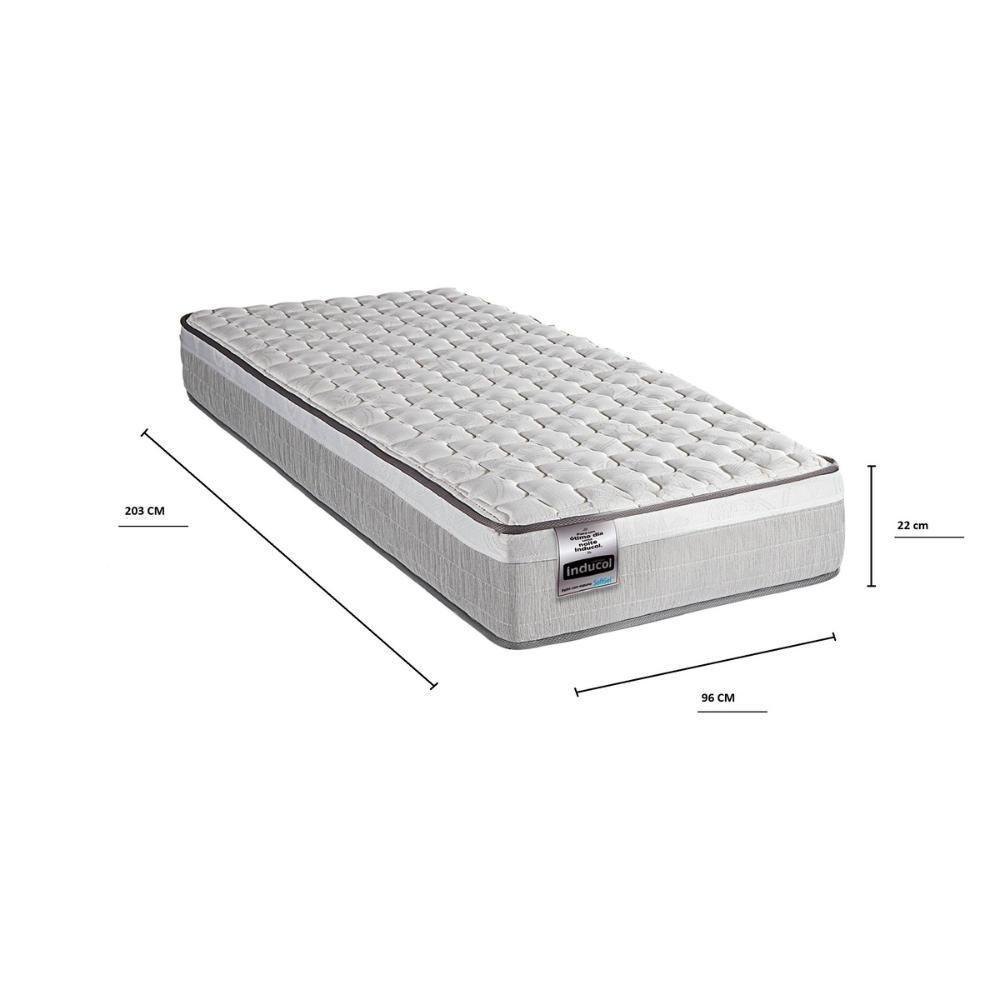 Colchão Solteirão Hanover 96x203cm Molas Ensacadas Softgel Inducol Cr447b Branco/cinza Branco/cinza - 2