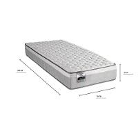 Colchão Solteirão Hanover 96x203cm Molas Ensacadas Softgel Inducol Cr447b Branco/cinza Branco/cinza - 2