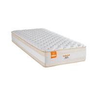 Colchão Solteirão Denver 96x203cm Molas Ensacadas Com Ultrasoft Foam Inducol Cr443b Branco/bege Branco/bege - 1