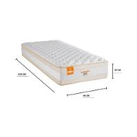 Colchão Solteirão Denver 96x203cm Molas Ensacadas Com Ultrasoft Foam Inducol Cr443b Branco/bege Branco/bege - 2