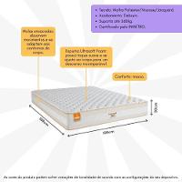Colchão Casal Denver 138x188cm Molas Ensacadas Com Ultrasoft Foam Inducol Cr443c Branco/bege Branco/bege - 3