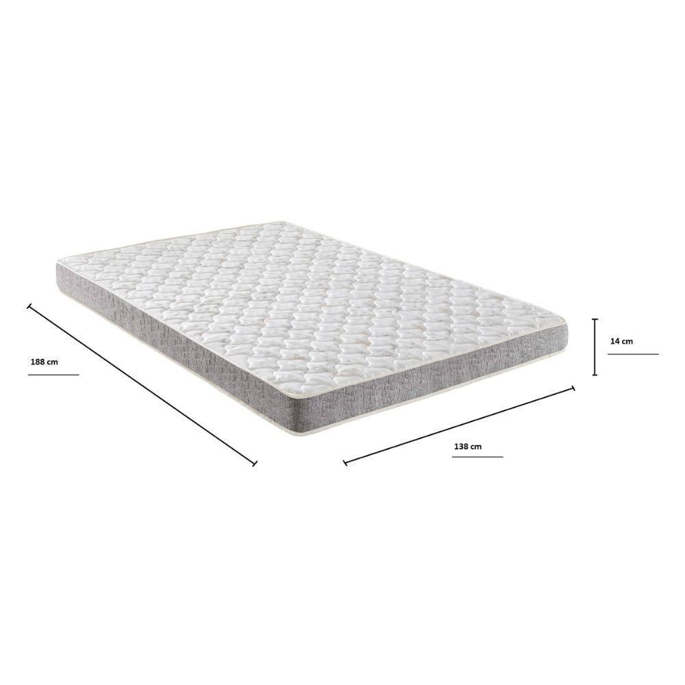 Colchão De Casal Com Espuma D23 138x188cm Inducol Cr451c Cinza Cinza - 2