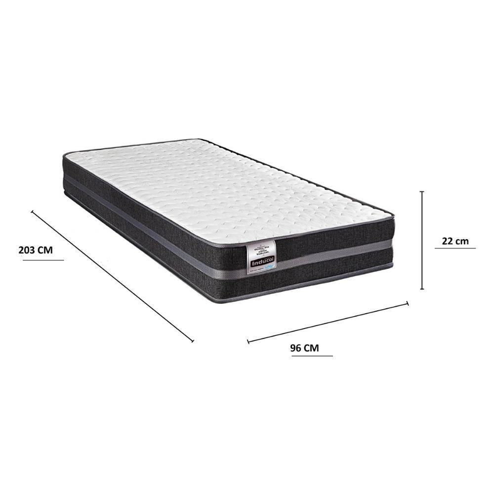 Colchão Solteirão Bogotá 96x203cm Molas Ultralastic Softgel Inducol Cr446b Branco/grafite Branco/grafite - 3