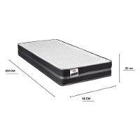 Colchão Solteirão Bogotá 96x203cm Molas Ultralastic Softgel Inducol Cr446b Branco/grafite Branco/grafite - 3