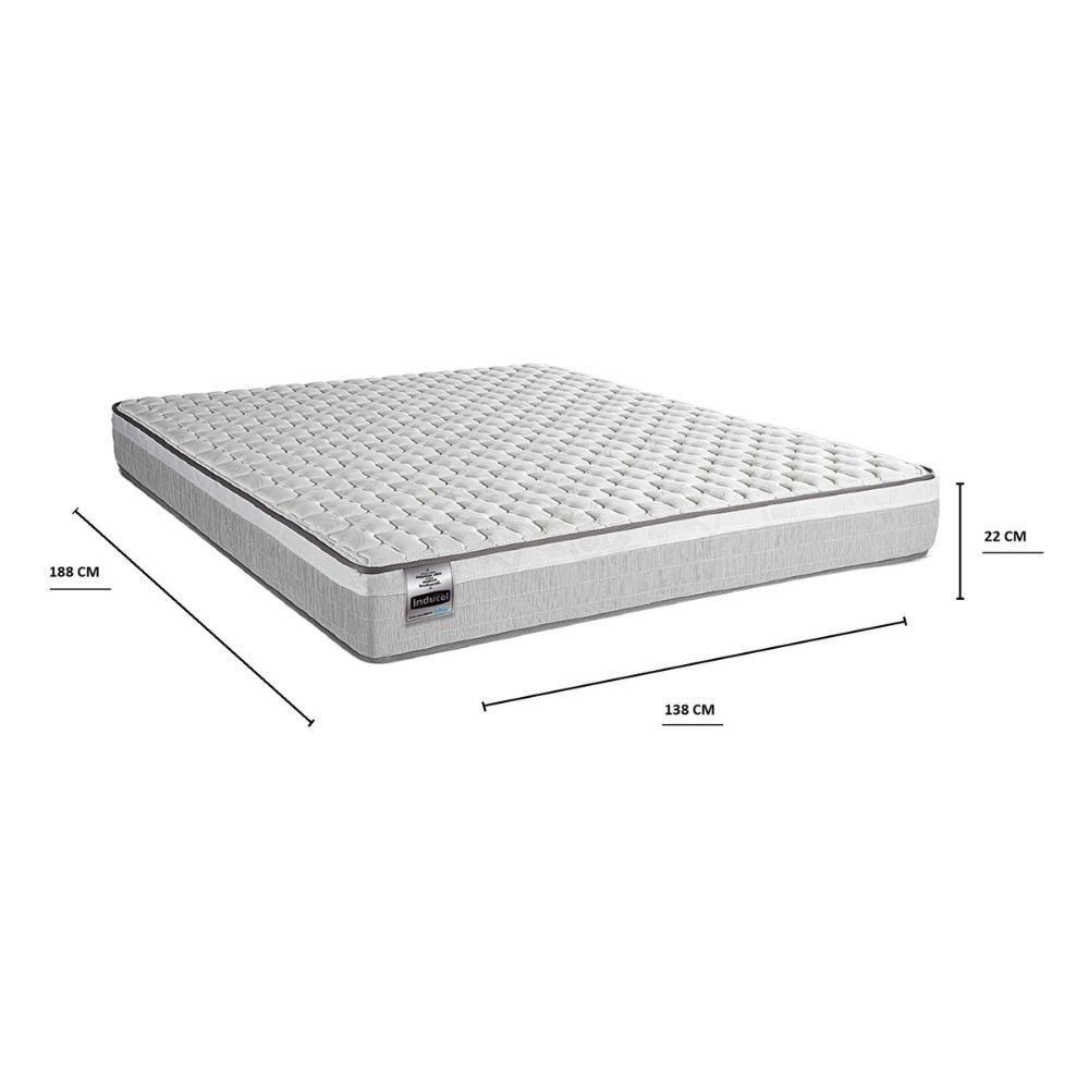 Colchão Casal Hanover 138x188cm Molas Ensacadas Softgel Inducol Cr447c Branco/cinza Branco/cinza - 2
