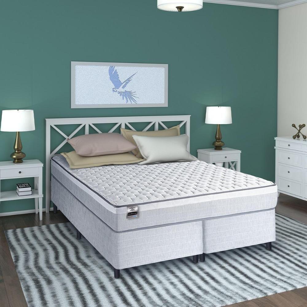 Colchão Casal Hanover 138x188cm Molas Ensacadas Softgel Inducol Cr447c Branco/cinza Branco/cinza - 4