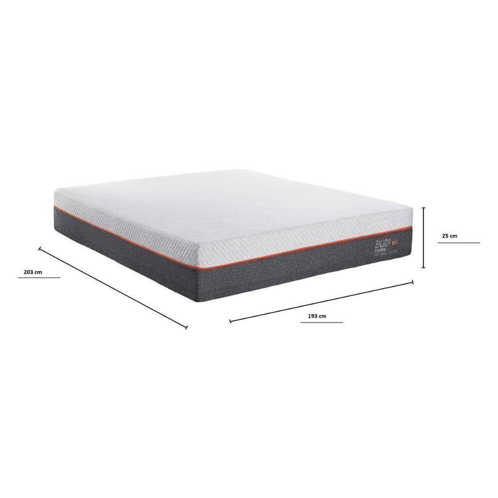 Colchão King Bed In A Box Enjoy Smartmax 193x203cm Espuma Mista Inducol Cr449e Branco/cinza Branco/cinza - 2