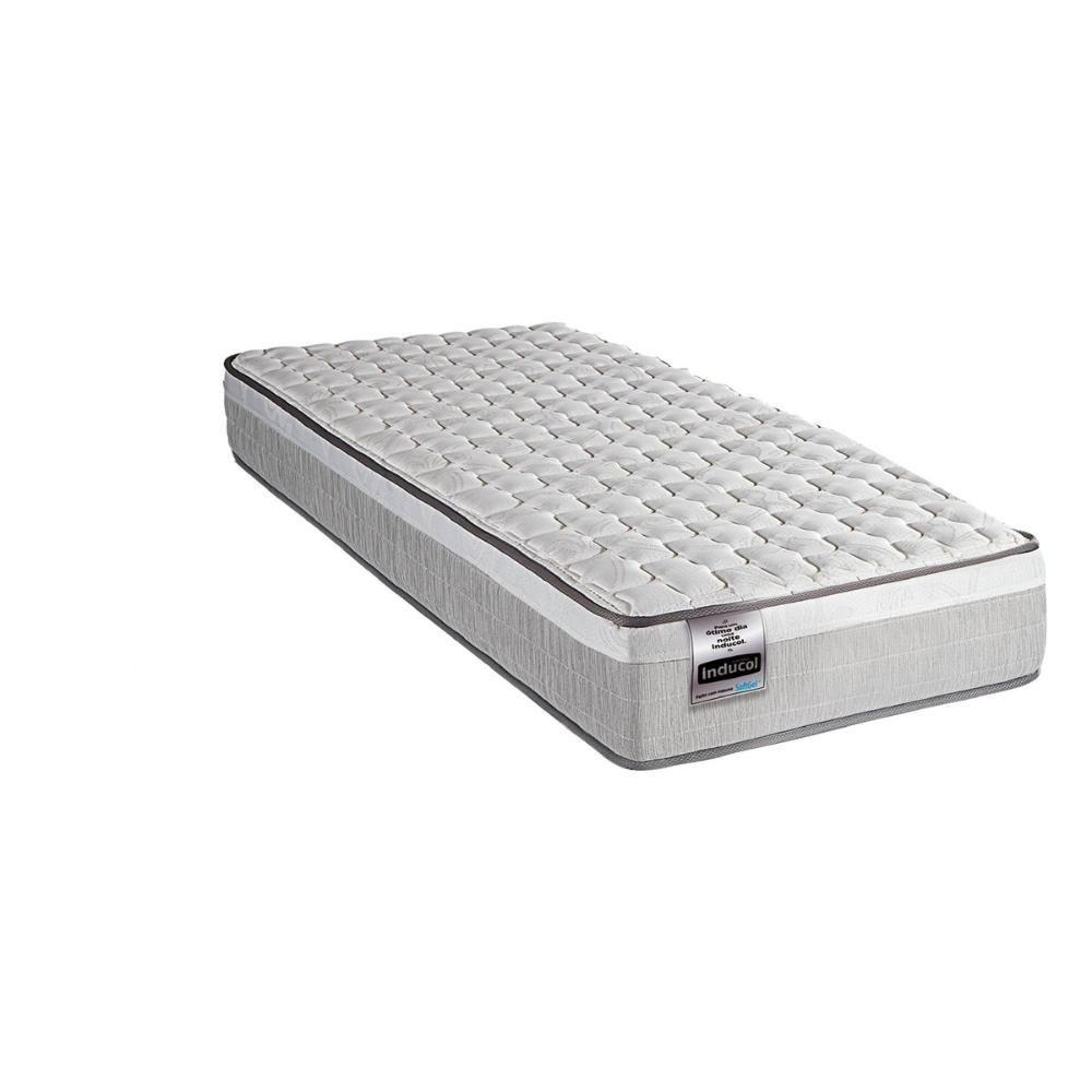 Colchão Solteiro Hanover 88x188cm Molas Ensacadas Softgel Inducol Cr447a Branco/cinza Branco/cinza - 1
