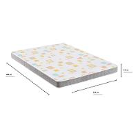 Colchão De Casal Com Espuma D20 138x188cm Inducol Cr452c Branco/cinza Branco/cinza - 2