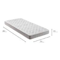 Colchão De Solteiro Com Espuma D23 78x188cm Inducol Cr451a Cinza Cinza - 2
