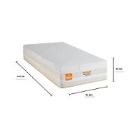 Colchão Solteirão New London 96x203cm Molas Ensacadas Inducol Cr444b Branco/bege Branco/bege - 2