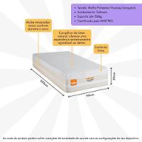 Colchão Solteirão New London 96x203cm Molas Ensacadas Inducol Cr444b Branco/bege Branco/bege - 3