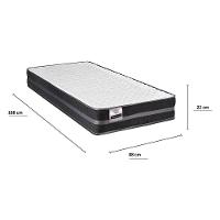 Colchão Solteiro Bogotá 88x188cm Molas Ultralastic Softgel Inducol Cr446a Branco/grafite Branco/grafite - 2