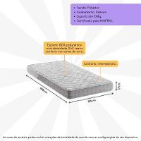 Colchão De Solteiro Com Espuma D33 88x188cm Inducol Cr450b Cinza Cinza - 3