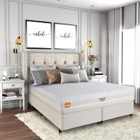 Colchão King New London 193x203cm Molas Ensacadas Inducol Cr444e Branco/bege Branco/bege - 4