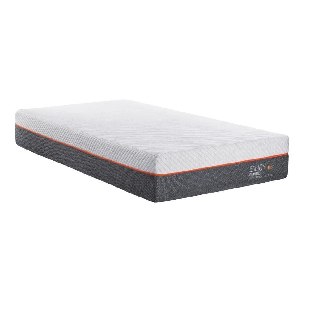 Colchão Solteiro Bed In A Box Enjoy Smartmax 88x188cm Espuma Mista Inducol Cr449a Branco/cinza Branco/cinza - 1