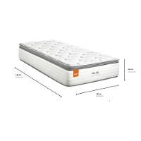 Colchão Solteiro Wave 88x188cm Molas Ensacadas Softgel Inducol Cr448a Branco Branco - 2