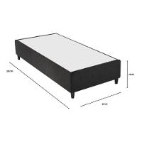 Base Box Solteiro 88x188cm Rústico Alpha Inducol Cr35246a Grafite Grafite - 2