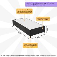 Base Box Solteiro 88x188cm Rústico Alpha Inducol Cr35246a Grafite Grafite - 3