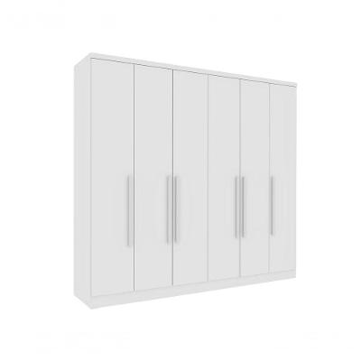 Guarda Roupa Casal Veneza 6 Portas Bater 4 Gavetas Neve MDP Tcil Móveis