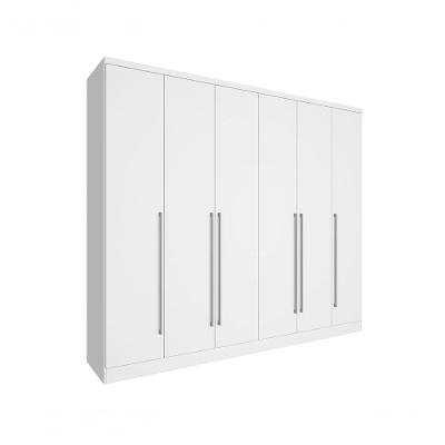 Guarda Roupa Casal Sevilla 6 Portas Bater 8 Gavetas Neve MDP Tcil Móveis
