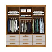 Guarda Roupa Casal Chicago 3 Portas 9 Gavetas S/Espelho Tcil Cinamomo/Off White - 3