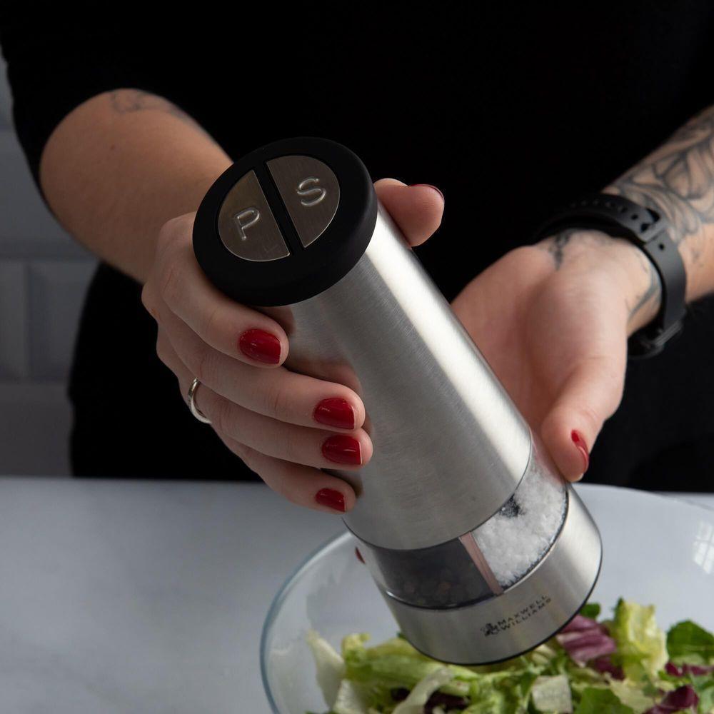 Moedor Duplo Para Sal E Pimenta Elétrico Em Aço Inox 35ml Maxwell & Williams - 3