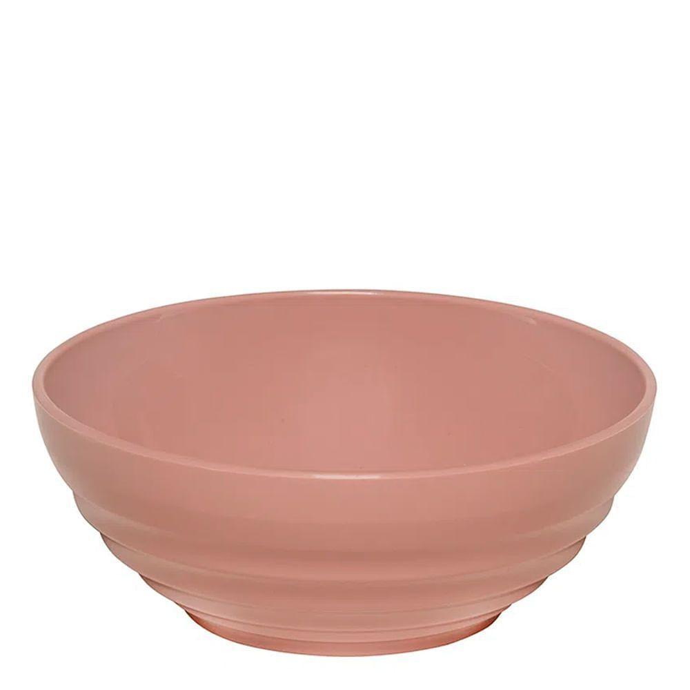 Bowl Oriental Redonda 1,2l Rosé Em Polipropileno Linha Tendência Vem - 1