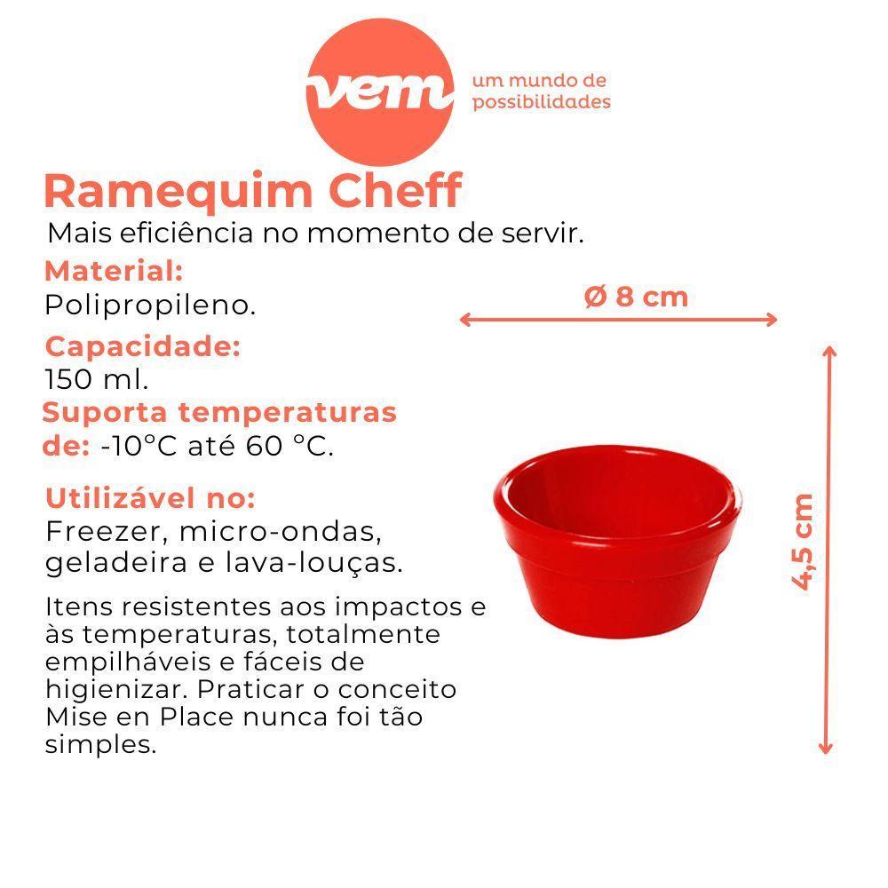 Ramequim Cheff 150ml Branco Em Polipropileno Linha Tropical Vem - 2