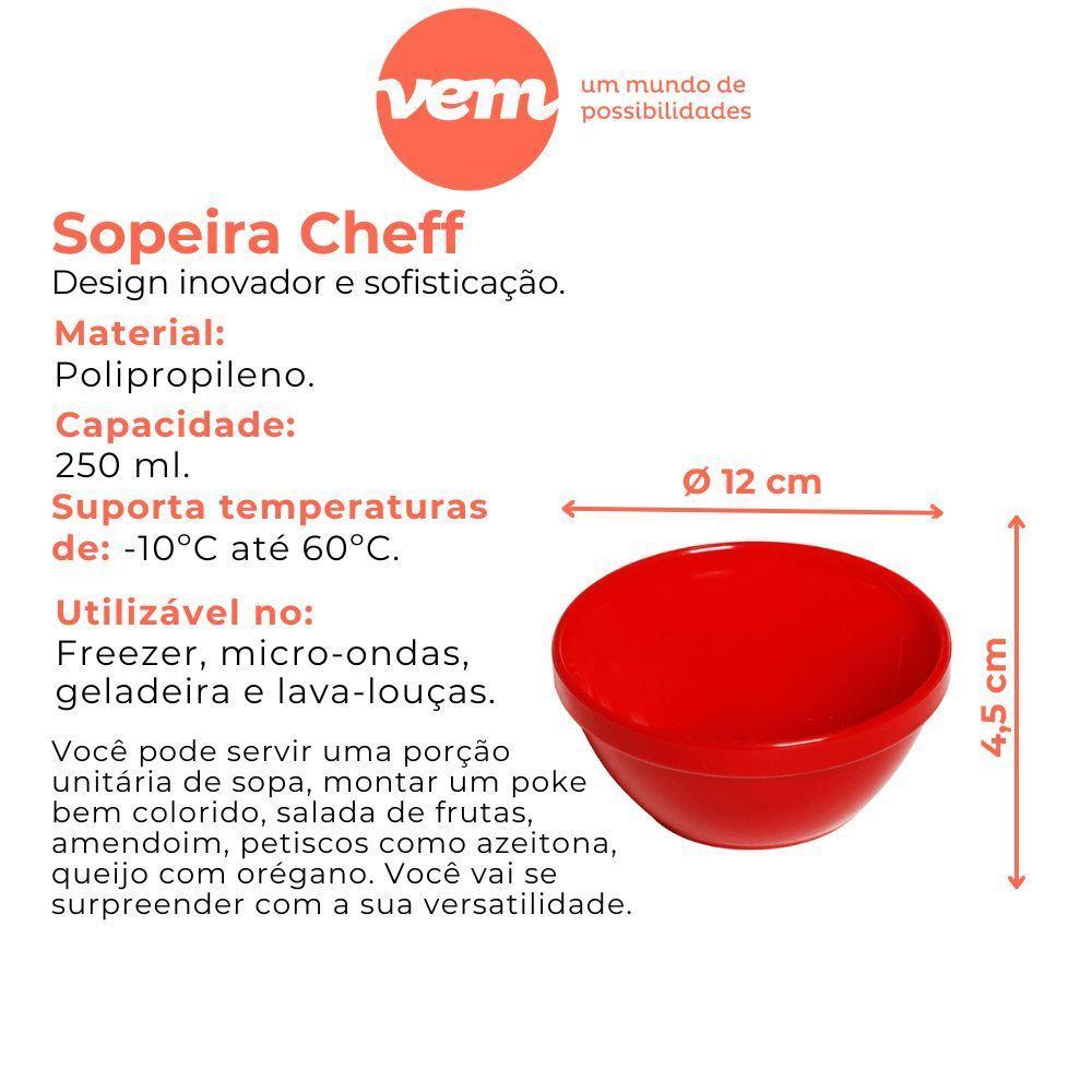 Sopeira Cheff Redonda 250ml Preta Em Polipropileno Linha Tropical Vem - 4