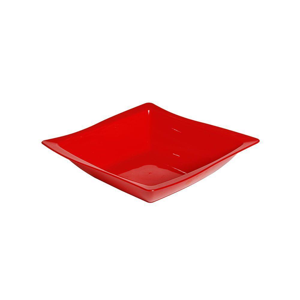 Saladeira Moove Quadrada 25x25 Vermelha Em Polipropileno Linha Tropical Vem - 1